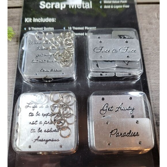 Colorbok Remember When Scrap Metal Themed Tiles & Links Craft 126 Piece Kit NWT - Picture 3 of 11